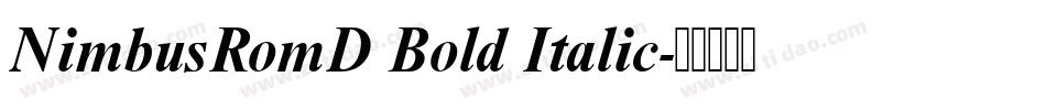 NimbusRomD Bold Italic字体转换
